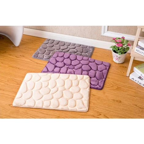 Tapis De Sol En Galets 3D Tapis De Cuisine Et De Salle De Bain Tapis Absorbant Antidérapant, A11,HANBING 3 Tapis De Sol En Galets 3D Tapis De Cuisine Et De Salle De Bain Tapis Absorbant Antidérapant, A11,HANBING – Image 3
