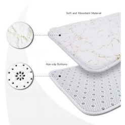 Salle De Bain, Cuisine, WC, Tapis Absorbant Antidérapant, Tapis De Sol Motif Marbre, Tapis De Marche, Gris, 40*60cm,HANBING 9 Salle De Bain, Cuisine, WC, Tapis Absorbant Antidérapant, Tapis De Sol Motif Marbre, Tapis De Marche, Gris, 40*60cm,HANBING -Tapis et paillasson Soldes 45481425 5
