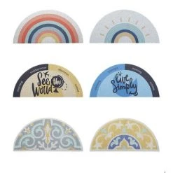 Paillasson Semi-circulaire à Boucle Métallique Hautement élastique, Tapis Antidérapant Résistant à L'usure Et Aux Frottements à La Porte De L'entrée Du Ménage, 45*90cm, A06,HANBING -Tapis et paillasson Soldes 45481428 5