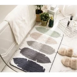 Tapis De Sol Floqués Nordiques Simples Pour La Maison, Tapis De Sol Absorbants Antidérapants Dans La Chambre Et La Salle De Bain (rouge, 40*60cm),HANBING 8 Tapis De Sol Floqués Nordiques Simples Pour La Maison, Tapis De Sol Absorbants Antidérapants Dans La Chambre Et La Salle De Bain (rouge, 40*60cm),HANBING -Tapis et paillasson Soldes 45481995 4