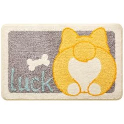 Tapis D'entrée Pour Chambre à Coucher Tapis De Porte Pour Salle De Bain à La Maison Tapis De Pied Antidérapant Absorbant Pour Salle De Bain, 40*60cm, Chien,HANBING