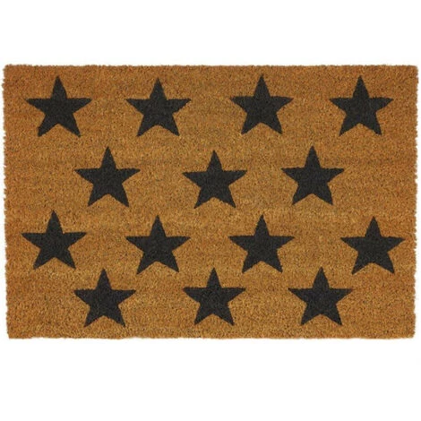 YESDEKO Paillasson Coco Noir 40x60cm Étoile 1 YESDEKO Paillasson Coco Noir 40x60cm Étoile