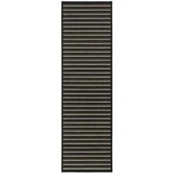YESDEKO Tapis Bambou Couloir Lattes 60x200cm | Noir - Noir