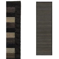 YESDEKO Tapis Bambou Couloir Lattes 60x200cm | Noir - Noir -Tapis et paillasson Soldes 45753258 3