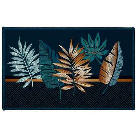 Paris Prix - Tapis Déco Imprimé "alianor" 50x80cm Bleu 1 Paris Prix - Tapis Déco Imprimé "alianor" 50x80cm Bleu