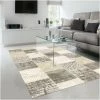 UNAMOURDETAPIS Tapis Salon 80x300 Cm Rectangulaire KHY SILICA Beige Couloir Adapté Au Chauffage Par Le Sol - Beige