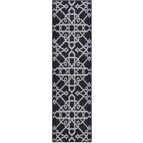 VidaXL Tapis De Couloir Noir 80x300 Cm - Noir 1 VidaXL Tapis De Couloir Noir 80x300 Cm - Noir