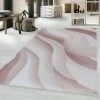 COSTA DIAMANT - Tapis à Motifs Vagues - Rose 120 X 170 Cm