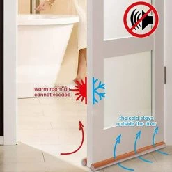 ALMI Bas De Porte Double Isolant Boudin De Porte Anti Froid Boudin De Porte Double Isolant Boudin Protection Contre Courants D'air Anti Bruit Joint De Porte Interieur Universel Étanche (Marron - A) -Tapis et paillasson Soldes 46111474 3