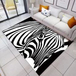 THSINDE Tapis De Cuisine Rembourré Tapis De Cuisine, 50x 80 Cm, Tapis Et Tapis De Cuisine Imperméables Antidérapants Tapis De Confort Ergonomique Robuste Pour Cuisine, Sol De Maison, Bureau, évier, Blanchisserie, Zèbre Noir Et Blanc