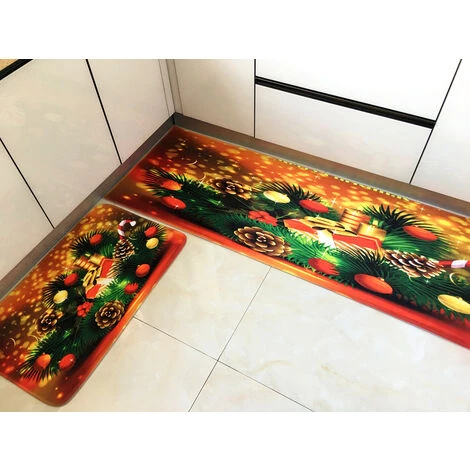 THSINDE Tapis De Cuisine De Noël Tapis De Cuisine Ensemble De 2 Tapis Et Tapis De Cuisine Rembourrés Et Antidérapants Tapis De Sol De Cuisine Imperméables De Ferme Tapis Runner Tapis De Position Confortable 5 THSINDE Tapis De Cuisine De Noël Tapis De Cuisine Ensemble De 2 Tapis Et Tapis De Cuisine Rembourrés Et Antidérapants Tapis De Sol De Cuisine Imperméables De Ferme Tapis Runner Tapis De Position Confortable – Image 5