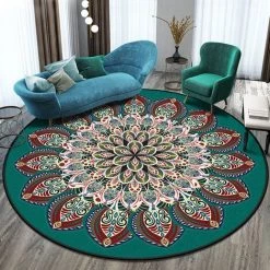 THSINDE Tapis De Décoration Style Ethnique Rétro Mandala Tapis Tapis Rond Bohème Balcon Table Basse Panier Suspendu Salon 9 THSINDE Tapis De Décoration Style Ethnique Rétro Mandala Tapis Tapis Rond Bohème Balcon Table Basse Panier Suspendu Salon -Tapis et paillasson Soldes 46299241 5