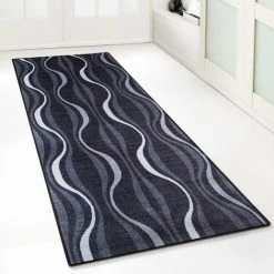 KARAT Tapis De Passage Sur Mesure Ambroisie 80 X 100 Cm - Noir