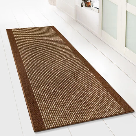 KARAT Tapis De Passage Sur Mesure Boulevard Chocolat 67 X 150 Cm - Marron 1 KARAT Tapis De Passage Sur Mesure Boulevard Chocolat 67 X 150 Cm - Marron