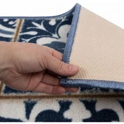 KARAT Tapis Sur Mesure Swansea 80 X 50 Cm - Bleu -Tapis et paillasson Soldes 46424941 4