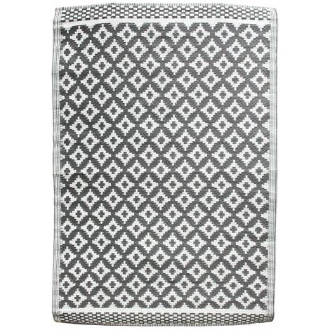 TOILINUX Tapis En Polypropylène - Turquoise - Longueur 180, Largeur 120, Epaisseur 1 Cm - Gris Foncé 1 TOILINUX Tapis En Polypropylène - Turquoise - Longueur 180, Largeur 120, Epaisseur 1 Cm - Gris Foncé