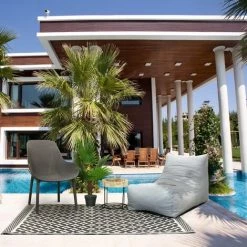 TOILINUX Tapis En Polypropylène - Turquoise - Longueur 180, Largeur 120, Epaisseur 1 Cm - Gris Foncé 7 TOILINUX Tapis En Polypropylène - Turquoise - Longueur 180, Largeur 120, Epaisseur 1 Cm - Gris Foncé -Tapis et paillasson Soldes 46428163 4