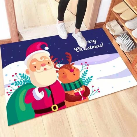 KARTOKNER Tapis De Sol De Noël, Motif De Noël De Décor à La Maison D'intérieur De Tapis De Paillasson De Noël, Tapis De Bain, Salle Chambre Tapis(style 1) 1 KARTOKNER Tapis De Sol De Noël, Motif De Noël De Décor à La Maison D'intérieur De Tapis De Paillasson De Noël, Tapis De Bain, Salle Chambre Tapis(style 1)