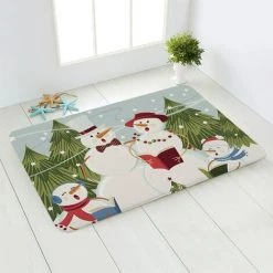 KARTOKNER Tapis Antidérapants Absorbants Ménagers De Cuisine De Salon, Tapis De Vacances De Noël Et Du Nouvel An, Tapis De Ménage De Salle De Bain De Chambre(style 3)