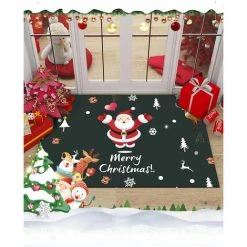 Kartokner Tapis D'entrée De Noël, Tapis De Porte Décoratif Pour Noël, Motif Bonhomme De Neige(style 1)