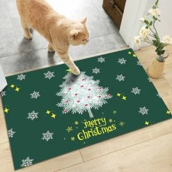 Kartokner Tapis D'entrée De Noël, Tapis De Porte Décoratif Pour Noël, Motif Joyeux Noël