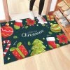 KARTOKNER Tapis De Sol De Noël, Motif De Noël De Décor à La Maison D'intérieur De Tapis De Paillasson De Noël, Tapis De Bain, Salle Chambre Tapis(style 2)