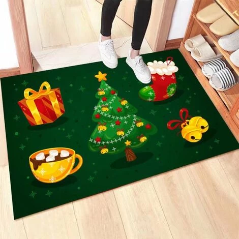 KARTOKNER Tapis De Sol De Noël, Motif De Noël De Décor à La Maison D'intérieur De Tapis De Paillasson De Noël, Tapis De Bain, Salle Chambre Tapis(style 4) 1 KARTOKNER Tapis De Sol De Noël, Motif De Noël De Décor à La Maison D'intérieur De Tapis De Paillasson De Noël, Tapis De Bain, Salle Chambre Tapis(style 4)