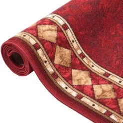 VidaXL Tapis De Couloir Antidérapant Rouge 67x150 Cm - Rouge -Tapis et paillasson Soldes 46716617 5