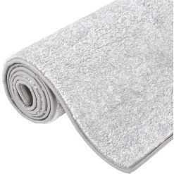 VidaXL Tapis à Poils Souples Antidérapant 67x180 Cm Gris Clair - Gris -Tapis et paillasson Soldes 46716667 3