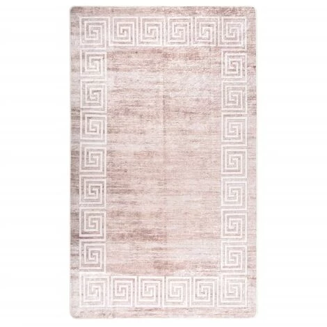 VidaXL Tapis Lavable Antidérapant 120x180 Cm Beige - Beige 1 VidaXL Tapis Lavable Antidérapant 120x180 Cm Beige - Beige