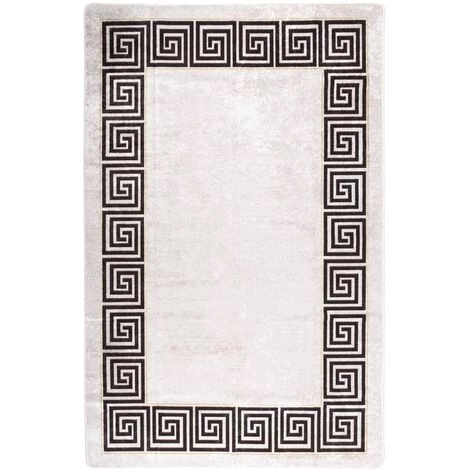 VidaXL Tapis Lavable Antidérapant 160x230 Cm Beige Clair - Beige 1 VidaXL Tapis Lavable Antidérapant 160x230 Cm Beige Clair - Beige