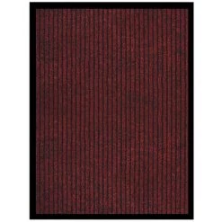 ASUPERMALL Paillasson Raye Rouge 60x80 Cm