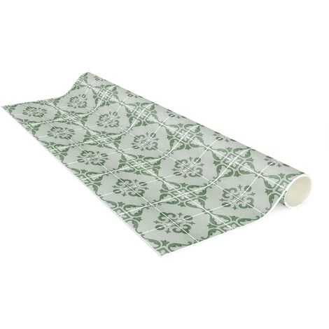 BILDERWELTEN Tapis En Vinyle - Watercolour Tile Pattern Lagos Emerald Green - Carré 1:1 Dimension HxL: 40cm X 40cm 4 BILDERWELTEN Tapis En Vinyle - Watercolour Tile Pattern Lagos Emerald Green - Carré 1:1 Dimension HxL: 40cm X 40cm – Image 4