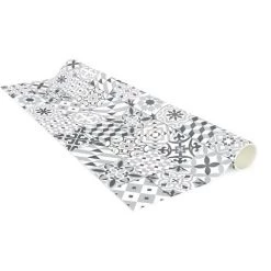 BILDERWELTEN Tapis En Vinyle - Geometrical Tile Mix Grey - Carré 1:1 Dimension HxL: 100cm X 100cm -Tapis et paillasson Soldes 46832027 4