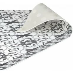 BILDERWELTEN Tapis En Vinyle - Geometrical Tile Mix Flower Grey - Carré 1:1 Dimension HxL: 40cm X 40cm -Tapis et paillasson Soldes 46832237 5