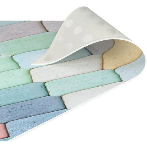 BILDERWELTEN Tapis En Vinyle - Pastel Coloured Stone Scales Of Fish - Carré 1:1 Dimension HxL: 60cm X 60cm 5 BILDERWELTEN Tapis En Vinyle - Pastel Coloured Stone Scales Of Fish - Carré 1:1 Dimension HxL: 60cm X 60cm – Image 5