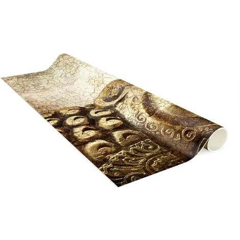 BILDERWELTEN Tapis En Vinyle - Vintage Buddha - Carré 1:1 Dimension HxL: 100cm X 100cm 4 BILDERWELTEN Tapis En Vinyle - Vintage Buddha - Carré 1:1 Dimension HxL: 100cm X 100cm – Image 4