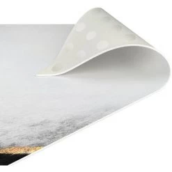 BILDERWELTEN Tapis En Vinyle - Elisabeth Fredriksson - Abstract Golden Horizon Black And White - Carré 1:1 Dimension HxL: 40cm X 40cm -Tapis et paillasson Soldes 46833488 5