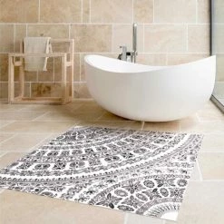 BILDERWELTEN Tapis En Vinyle - Large Boho Mandala In Brown Black - Carré 1:1 Dimension HxL: 100cm X 100cm 7 BILDERWELTEN Tapis En Vinyle - Large Boho Mandala In Brown Black - Carré 1:1 Dimension HxL: 100cm X 100cm -Tapis et paillasson Soldes 46833935 3