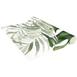 BILDERWELTEN Tapis En Vinyle - Watercolour Tropical Arrangement With Monstera - Panorama Large Dimension HxL: 300cm X 100cm -Tapis et paillasson Soldes 46837395 4