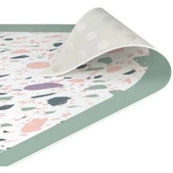 BILDERWELTEN Tapis En Vinyle - Detailed Terrazzo Pattern Agrigento With Frame - Panorama Large Dimension HxL: 240cm X 80cm -Tapis et paillasson Soldes 46837511 5