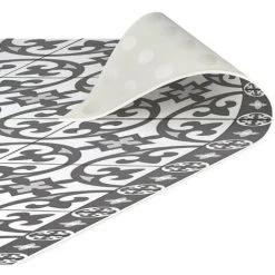 BILDERWELTEN Tapis En Vinyle - Geometrical Tile Mix Circles Grey - Panorama Large Dimension HxL: 120cm X 40cm -Tapis et paillasson Soldes 46837803 5