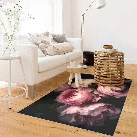 BILDERWELTEN Tapis En Vinyle - Peony Black Shabby Backdrop - Paysage 2:3 Dimension HxL: 40cm X 60cm 2 BILDERWELTEN Tapis En Vinyle - Peony Black Shabby Backdrop - Paysage 2:3 Dimension HxL: 40cm X 60cm – Image 2