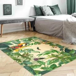 BILDERWELTEN Tapis En Vinyle - Vintage Collage - Toucan In The Jungle - Paysage 2:3 Dimension HxL: 40cm X 60cm -Tapis et paillasson Soldes 46843884 3