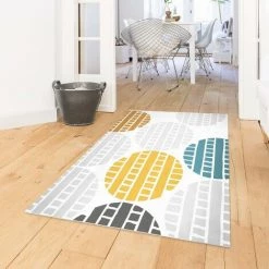 BILDERWELTEN Tapis En Vinyle - Tyre Tracks On Asphalt - Portrait 4:3 Dimension HxL: 60cm X 45cm -Tapis et paillasson Soldes 46845848 3
