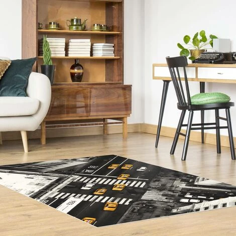 BILDERWELTEN Tapis En Vinyle - New York City Cabs - Paysage 3:4 Dimension HxL: 60cm X 80cm 2 BILDERWELTEN Tapis En Vinyle - New York City Cabs - Paysage 3:4 Dimension HxL: 60cm X 80cm – Image 2