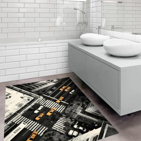 BILDERWELTEN Tapis En Vinyle - New York City Cabs - Paysage 3:4 Dimension HxL: 60cm X 80cm 3 BILDERWELTEN Tapis En Vinyle - New York City Cabs - Paysage 3:4 Dimension HxL: 60cm X 80cm – Image 3