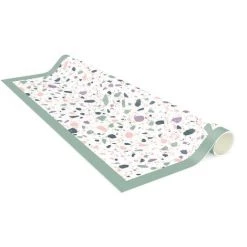 BILDERWELTEN Tapis En Vinyle - Detailed Terrazzo Pattern Agrigento With Frame - Carré 1:1 Dimension HxL: 60cm X 60cm -Tapis et paillasson Soldes 46853368 4