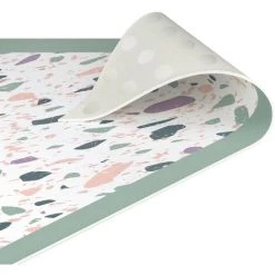 BILDERWELTEN Tapis En Vinyle - Detailed Terrazzo Pattern Agrigento With Frame - Carré 1:1 Dimension HxL: 60cm X 60cm -Tapis et paillasson Soldes 46853368 5