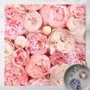BILDERWELTEN Tapis En Vinyle - Roses Rosé Coral Shabby - Carré 1:1 Dimension HxL: 60cm X 60cm